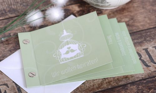 Særlige bryllupskort, invitationskort